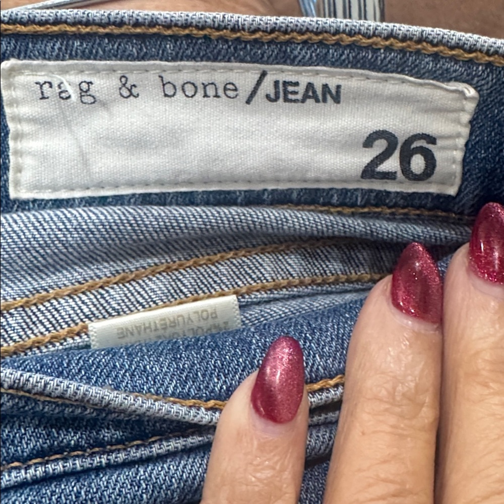 Rag and Bone Dre Capri Low rise skinny soft light wash jeans size 26 - Picture 6 of 7